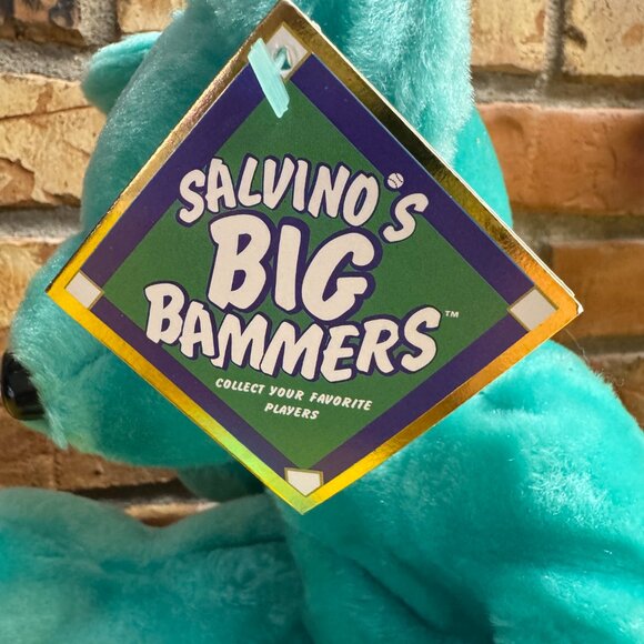 Vintage Salvino's Big Bammers Ken Griffey Jr MLB Baseball Beanie Plush Bear NWT - Picture 6 of 6